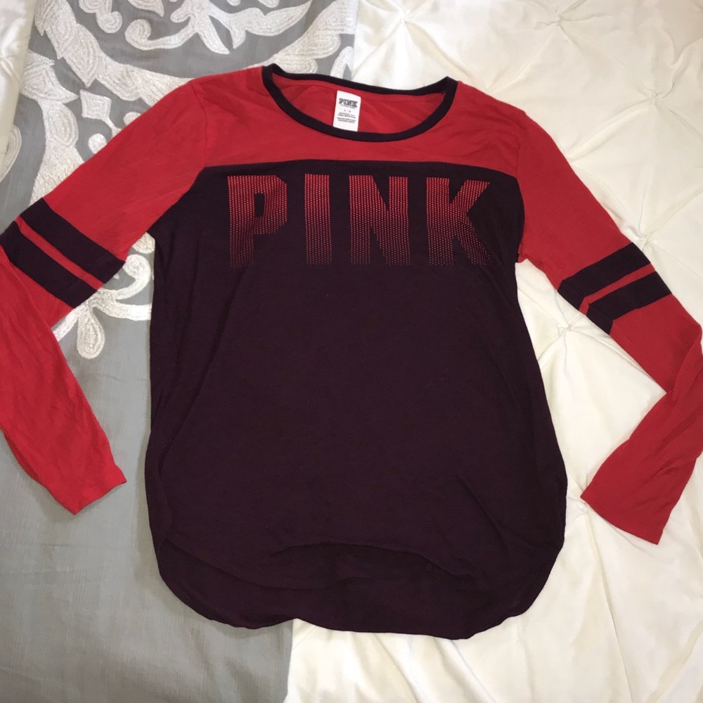 PINK/VS red/ dark maroon long sleeve